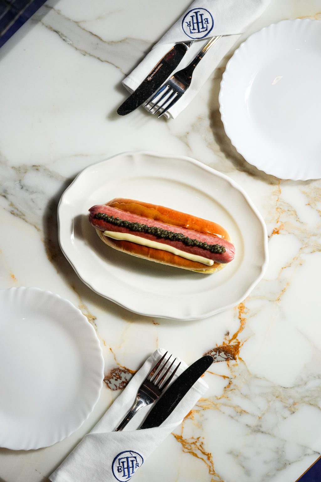 Signature Hotdog & Caviar Sandwich