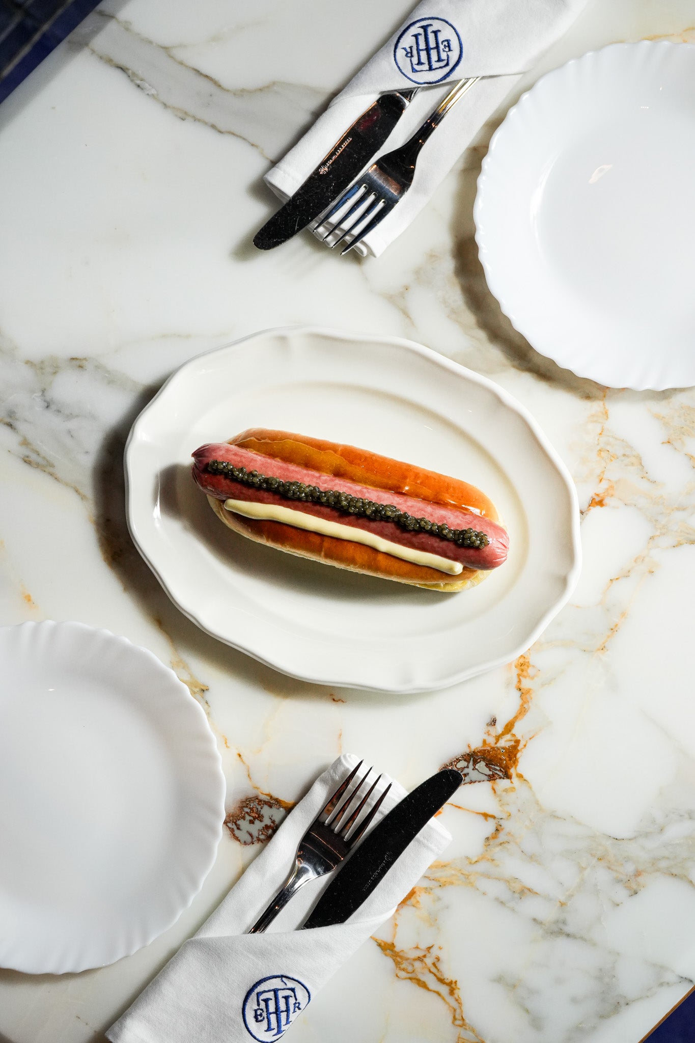 Signature Hotdog & Caviar Sandwich